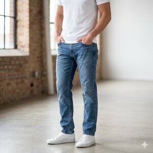 Levi's 541 Athletic Taper Men's Jeans 35x34 Medium Wash Stretch Denim